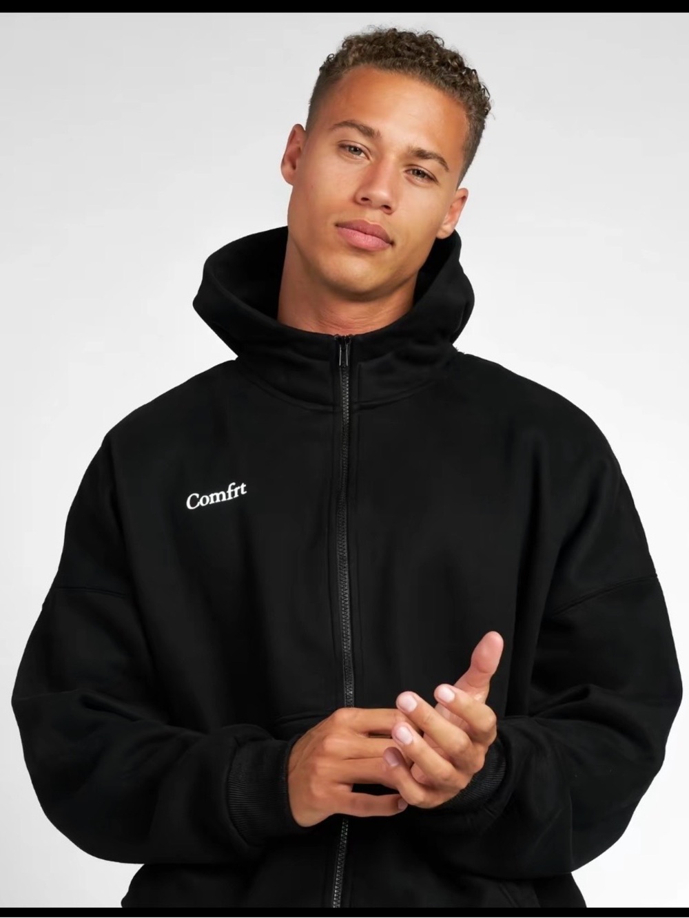 Comftr cloud zip oversized plus size hoodie
